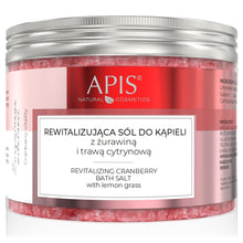 Lade das Bild in den Galerie-Viewer, APIS CRANBERRY VITALITY, revitalisierendes Badesalz mit Cranberry und Zitronengras, 650 g