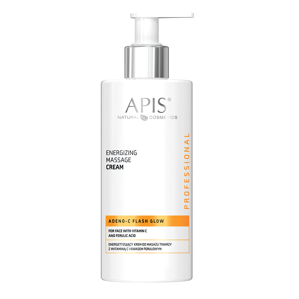 APIS ADENO-C, Energetisierende Gesichtsmassagecreme mit Vitamin C und Ferulasäure / 300 ml
