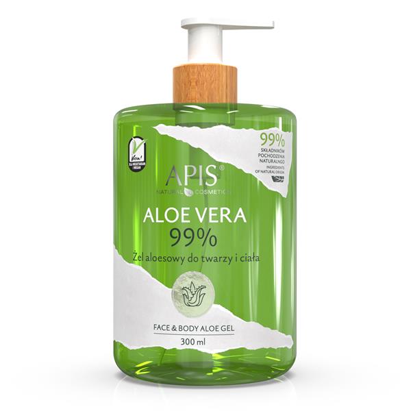 NATURAL ALOE VERA, Aloe Vera Gel für Gesicht und Körper -  99% - 300 ml